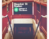 Buy3 Get1 Free - Bleecker Street Station - 8x8 Fine Art Photograph photo - Manhattan Subway downtown uptown soho 6 train P0380b