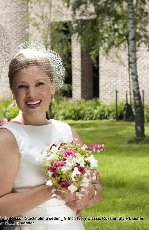 9 Inch Blusher Style Birdcage Veils - Classic - Without Crystals or Pearls