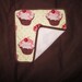 Cupcake Print Baby Bib & Burp Cloth Set