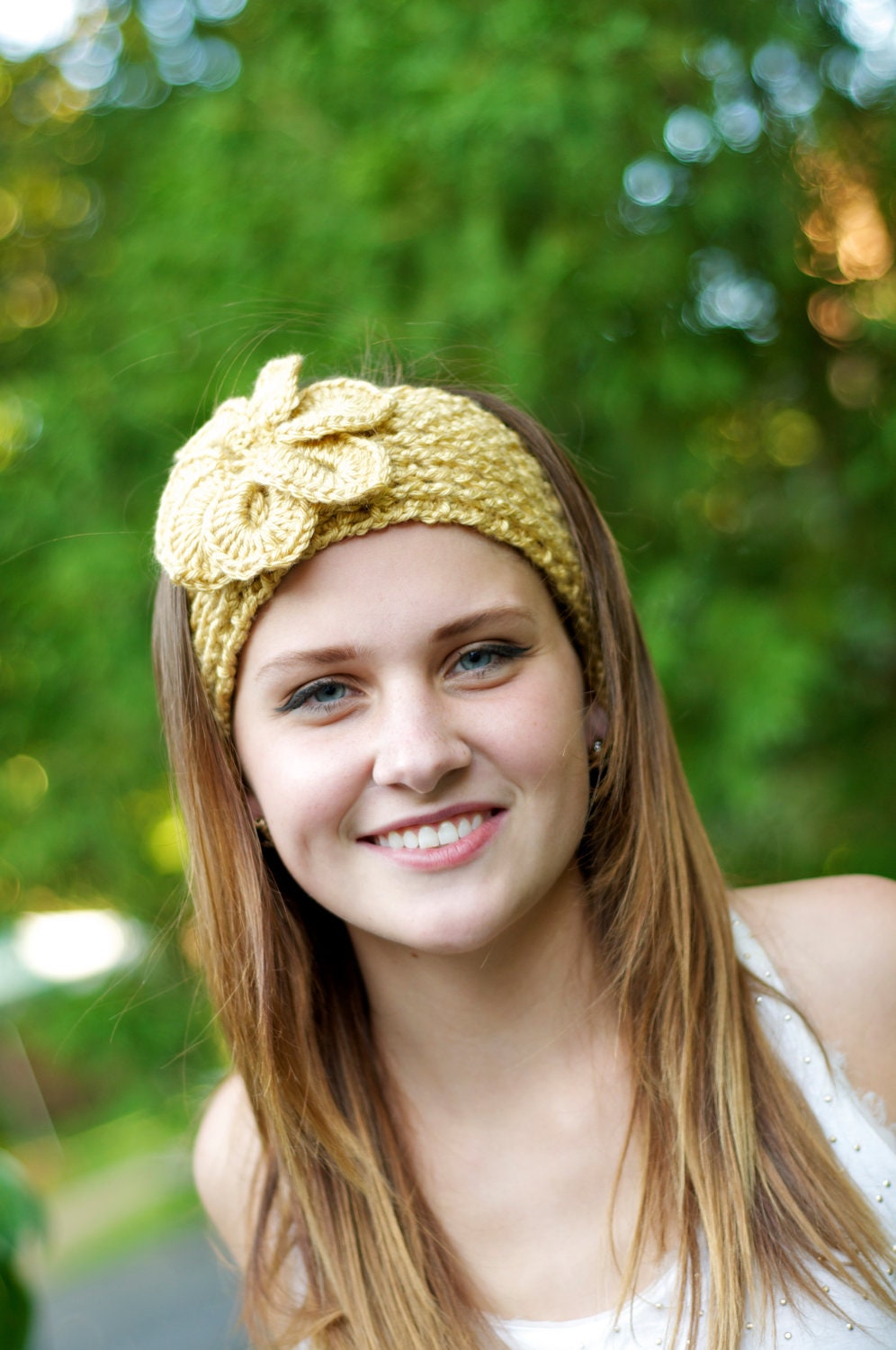 Crochet Headband, Knit Ear Warmer, Winter Hair Band