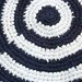 Shades of blue rag rug