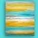 ART Yellow Turquoise Original Abstract Painting Modern Contemporary Fine Art  Gallery Canvas Titled: LEMONDROP. 30x36x1.5" by Ora Birenbaum