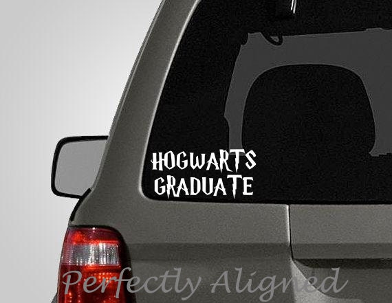 Harry Potter Inspired "HOGWARTS GRADUATE" Vinyl Car Decal