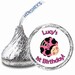 216 Personalized PINK LADYBUG Party Favors Candy Kiss Labels Stickers