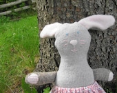 Wool Sweeater Bunny with Pink Skirt