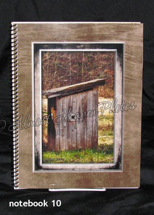 Country Outhouse Large Photo Notebook Journal
