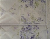 Baby Girl Shabby Chic Quilt Throw Blanket - Lavender, Lilac, White - Minky, Cotton