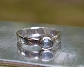 Silver Ring with Blue Topaz