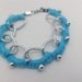 Turqoise crochet chain bracelet
