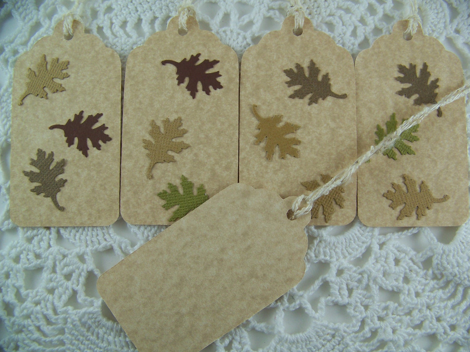 Fall Gift Tags Favor Label for Thanksgiving Autumn Set of 8