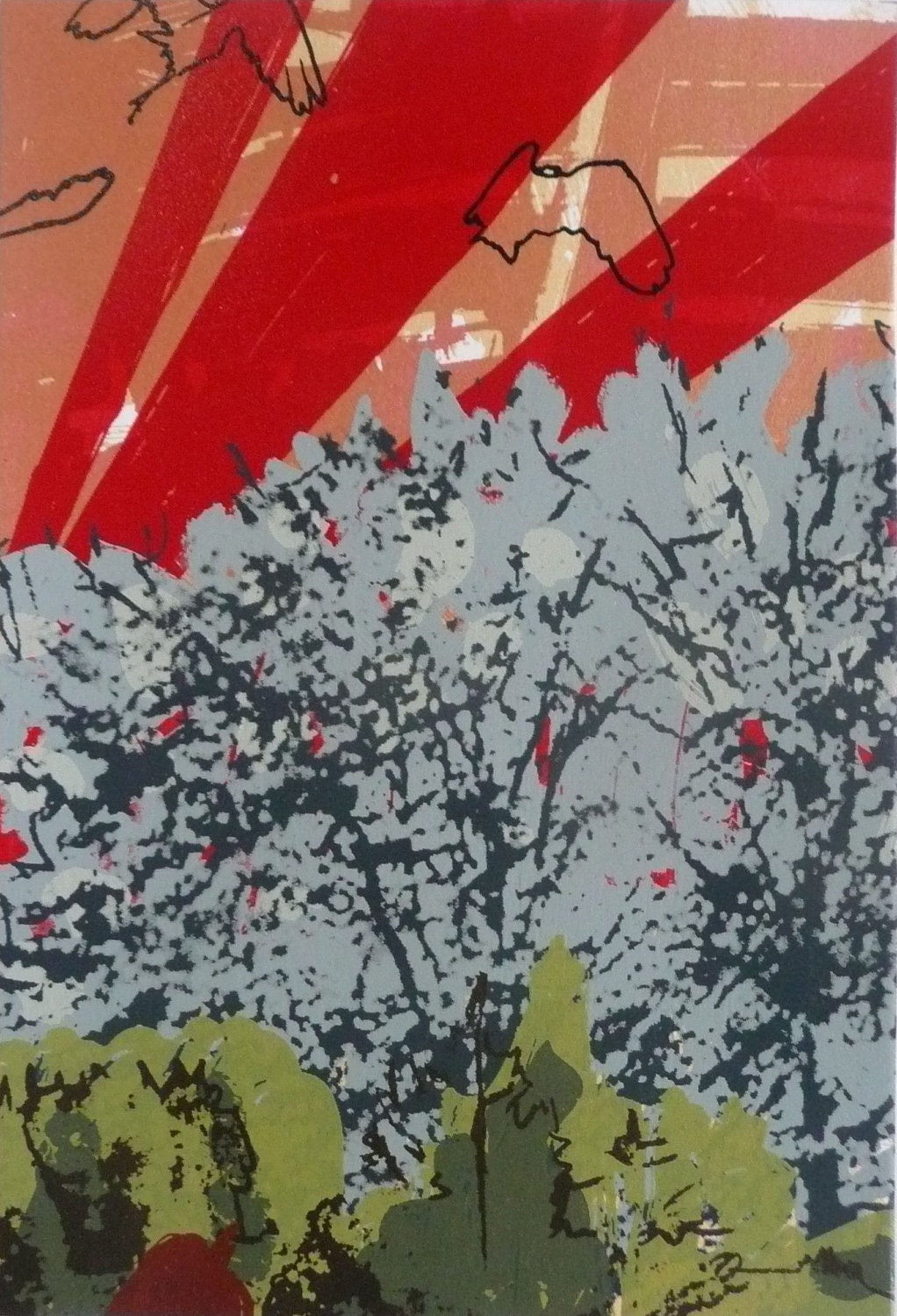 Section Print: Unique Screen Printed Piece