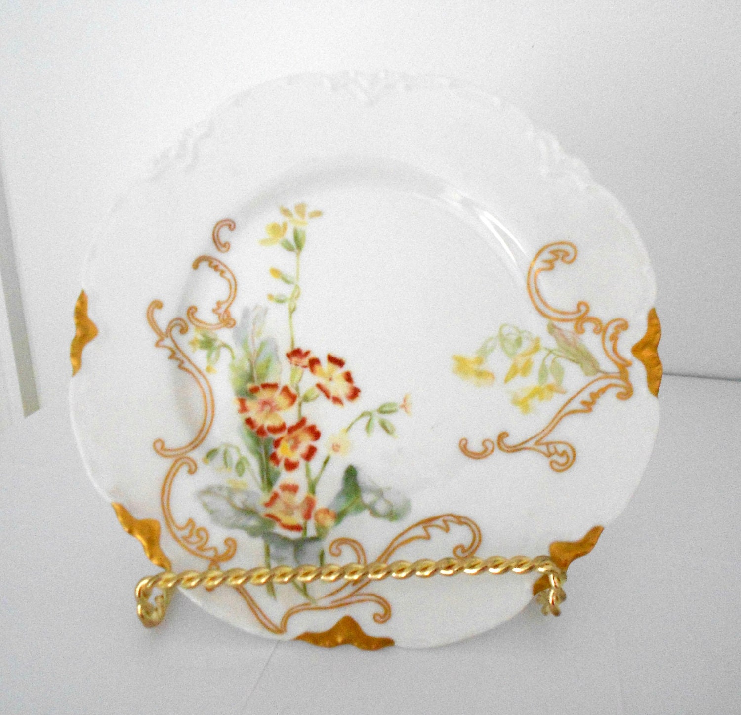 Vintage China Plate Made in France Floral Home Decor