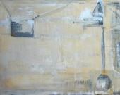 Art Painting Original abstract art painting acrylic huge large neutral beige cream metallic silver 36 x 48 by Cheryl Wasilow