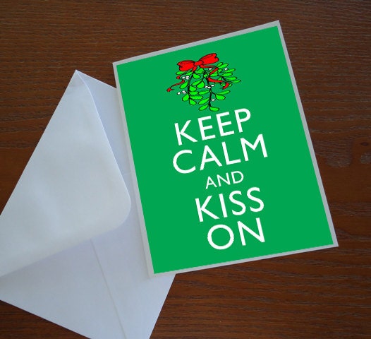 Keep Calm and Kiss On Mistletoe Print Poster Card Tag 8x10 inch DIY PIY Printable jpg pdf Digital File Clip Art Instant Download DP65