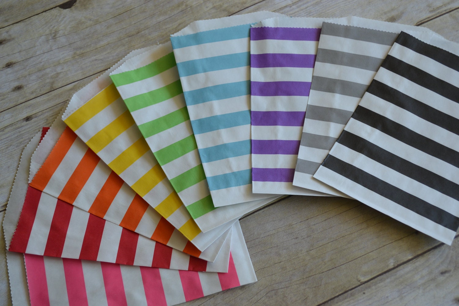 20 Striped Bags You Pick Colors