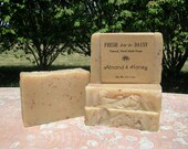 Almond & Honey, Handmade Soap, Unscented, Moisturizing Facial soap, 100% Natural