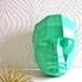 Modern Angular Face in bright mint green wall hanging