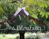Bridal Hangers Custom Made , Personalized Keepsake Hanger, Bridal Shower Gift idea, Wedding Hangers with Names, Wedding Photo Props