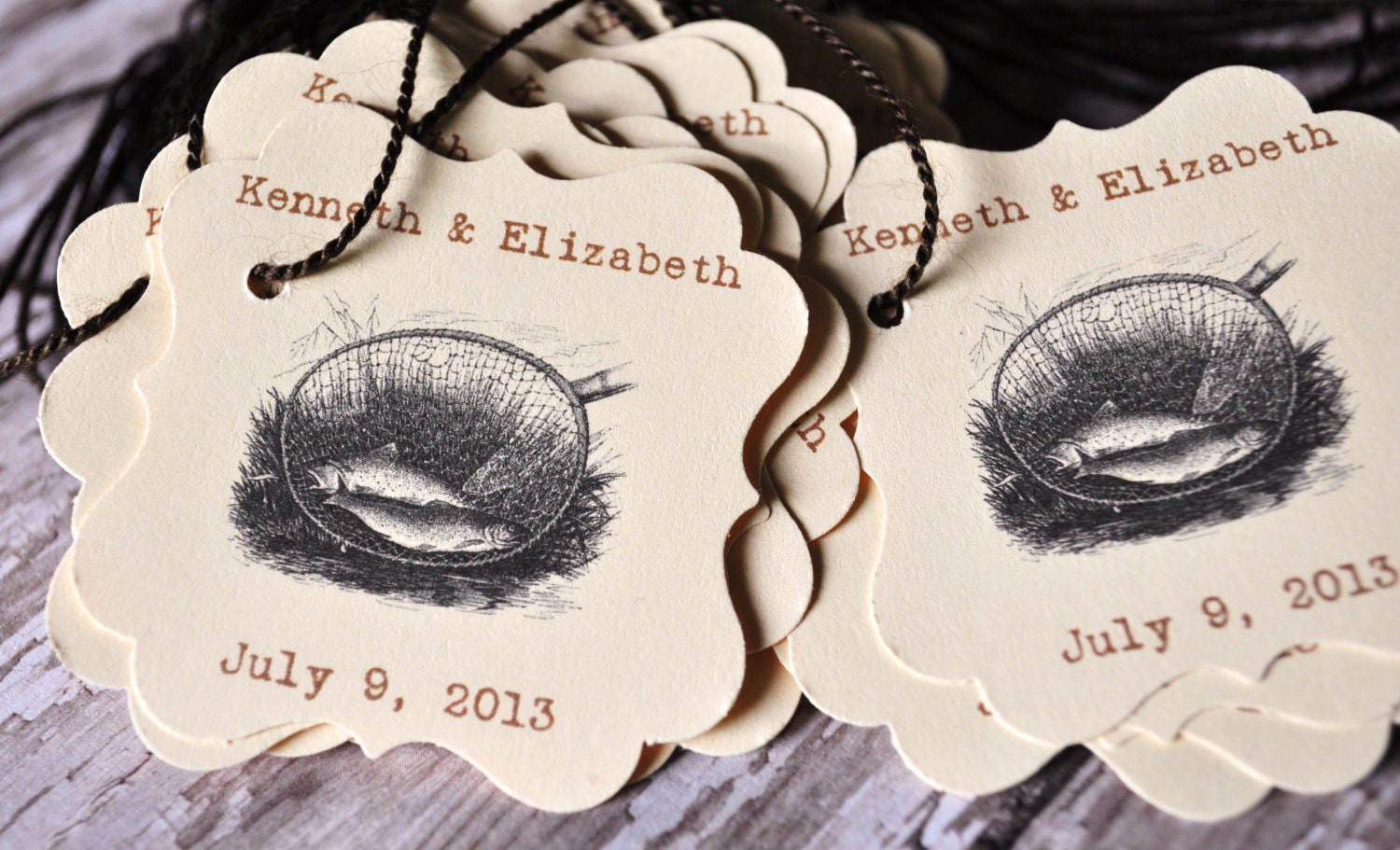 Fish Wedding Favor Tags Fall Wedding Tags 48