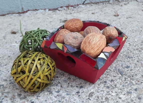 Mosaic square heart box