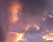 Clouds Photography Sunset 5x7 Storm Purple Yellow Blue Nature Sky Photography Print