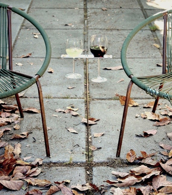 Boho Double Wine Glass Holder/ Garden Wine Holder