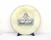 Decorative Decoupage Glass Plate " Old Car" gift for men