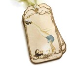 Bachelorette Party Favor Tags, Lingerie Shower Tags, Hen Party Tags, Pin Up Girl Tags, Retro Tags, Set of 6