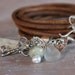 Gypsy Bracelet Sterling Silver and Leather