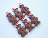 6 Gingerbread Men Sewing Buttons