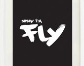 Print Inspirational: 8 "X 10" Fly, Typography, Office Art, Wall print gallery, graffiti