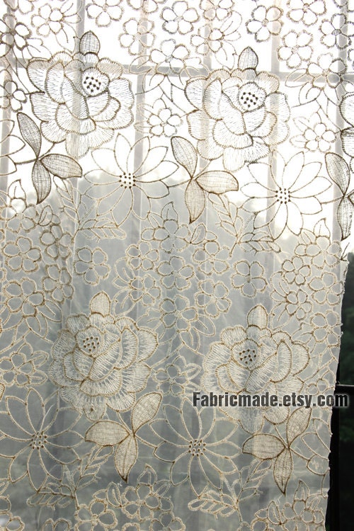 Embroidered Lace Fabric By The Yard