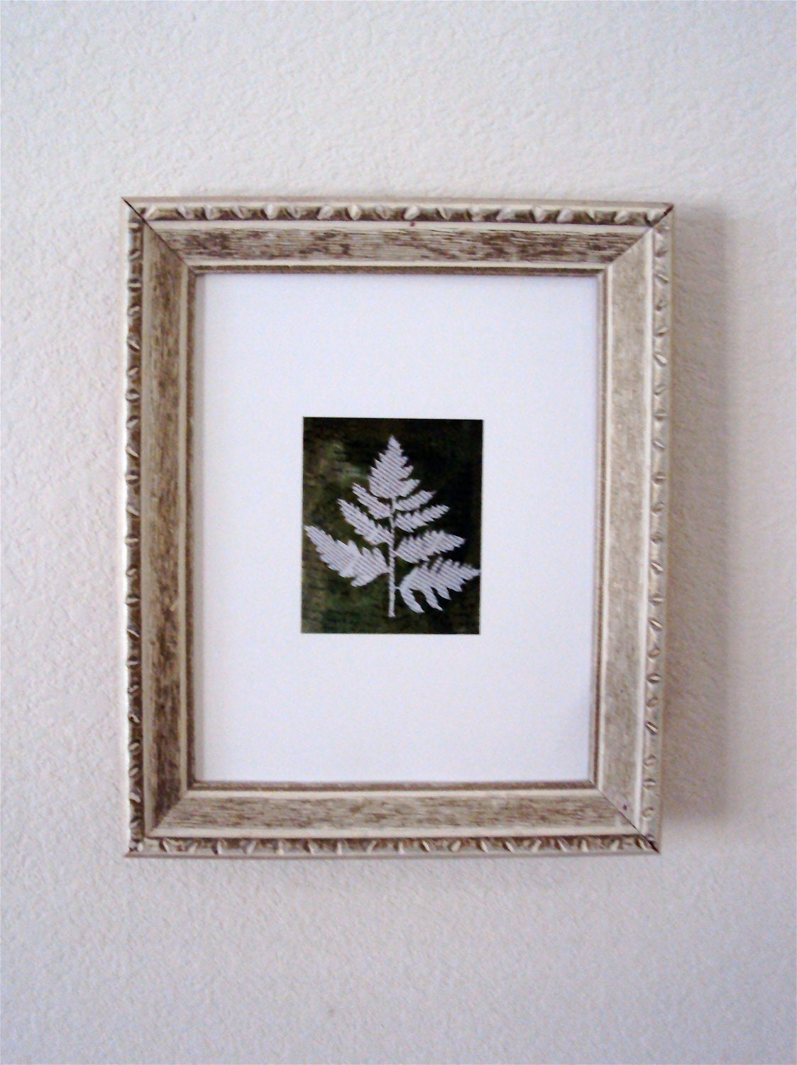 Framed Newspaper Leaf Print Framed Art by ElizabethanFolkArt