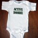 Active Doodie embroidered onesie