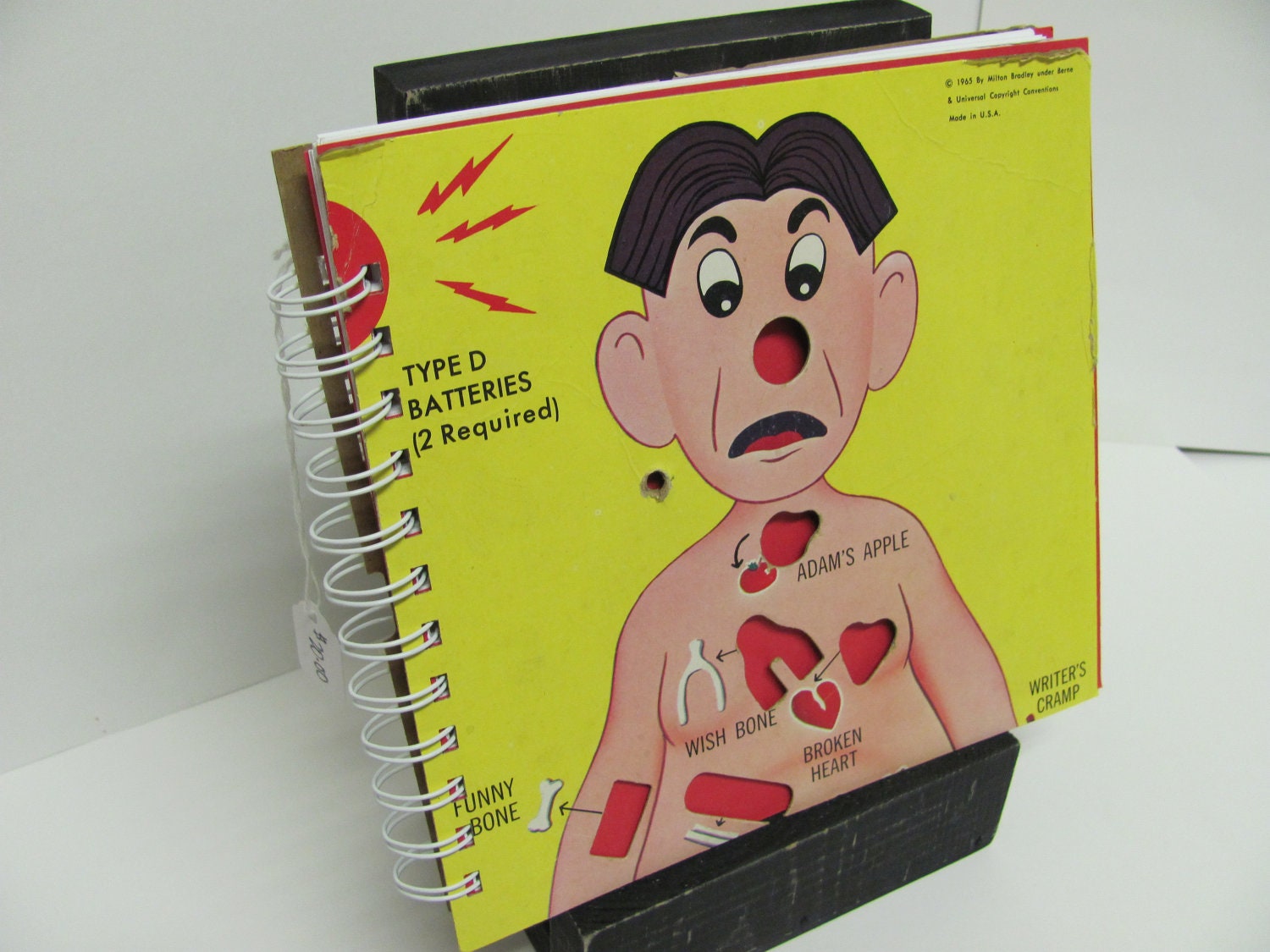 Operation Game Board Notebook, Upcycled, Recycled Journal