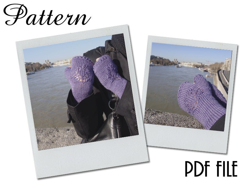 Knitting pattern - Fingerless gloves - French version