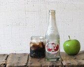 double cola JR soda pop bottle - red / white urban farmhouse decor flower vase cnterpiece - uncommon JR. size