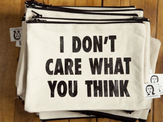 i don't care what you think pouch