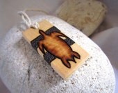 Sea Turtle Necklace - Wood Pendant - Pyrography Necklace