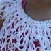 Crochet Baby Girl Clothes- White Sweater/ Shrug for Summer- Lovers Knot, Solomon's Knot- Made to Order