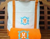 Monogrammed Tote and Beach Towel