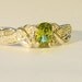 Birthstone ring peridot green