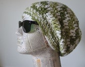 READY SHIP Hand Knit Hat Cloche Hat cream green  Spring Fall Autumn Winter Accessories Fashion