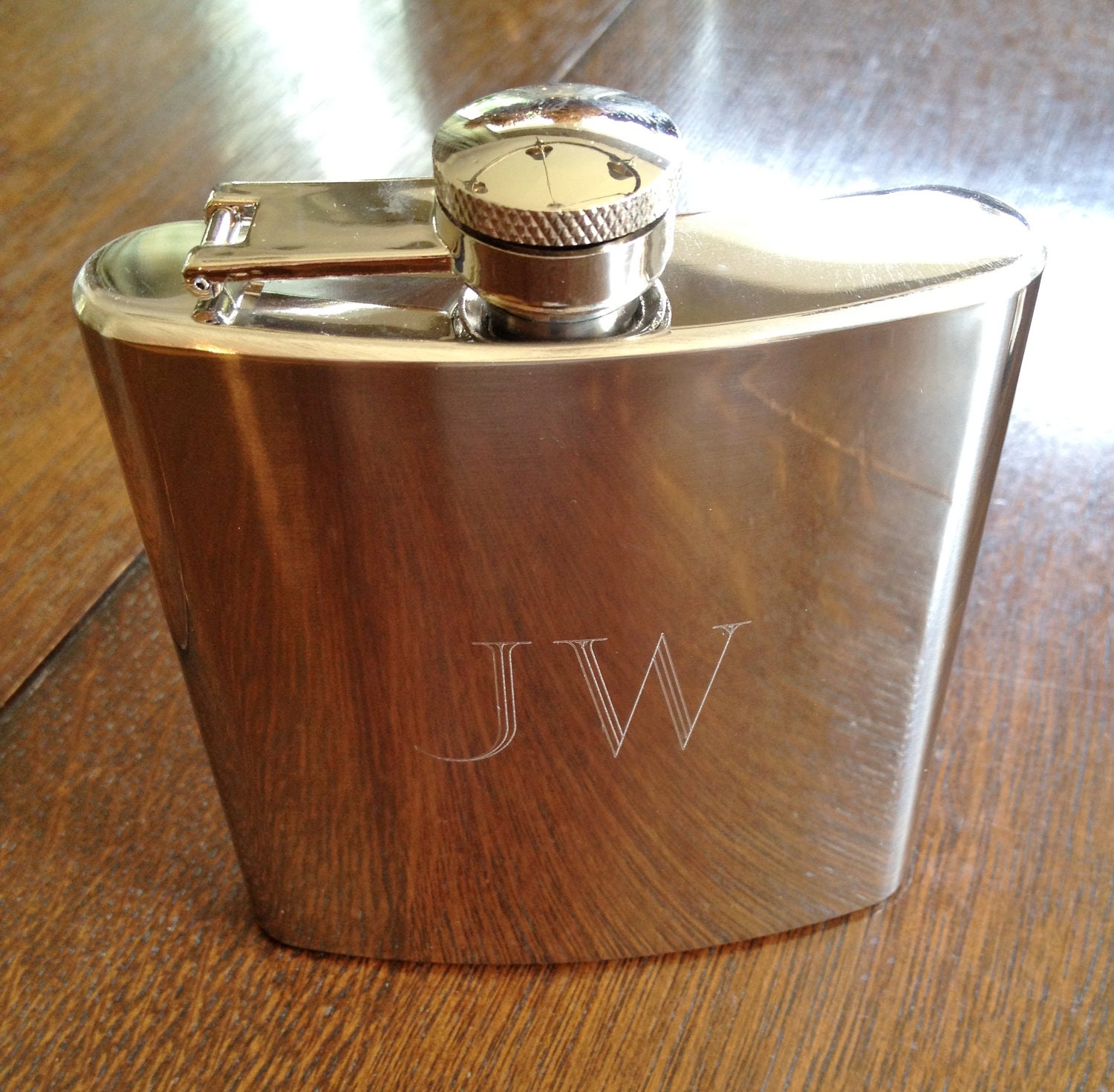 Polished Flask Personalized Engraved with Monogram Gifts for Men Under 20