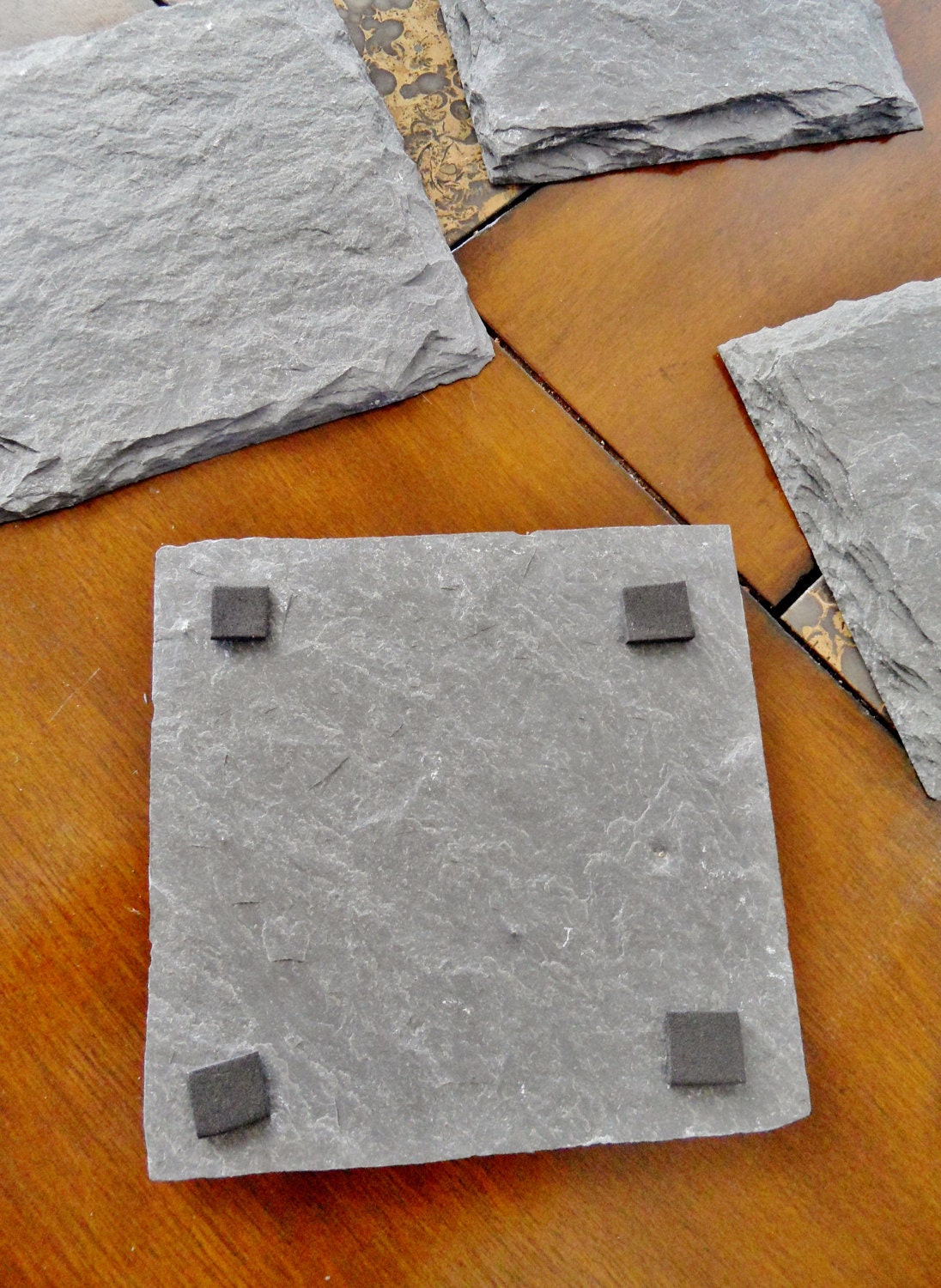 Square Slate Coasters (Set of 4)