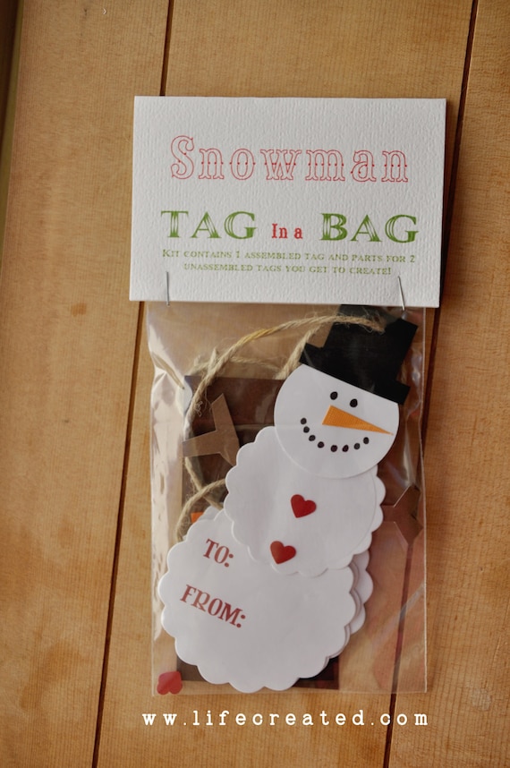 Snowman Bag Tag Kit, DIY