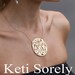 Designer Initials Necklace Large (Order Any Initials) - Sterling Silver and 24K yellow Gold