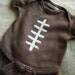 Custom Brown Football Onesie