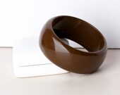Vintage Acrylic Brown Bangle