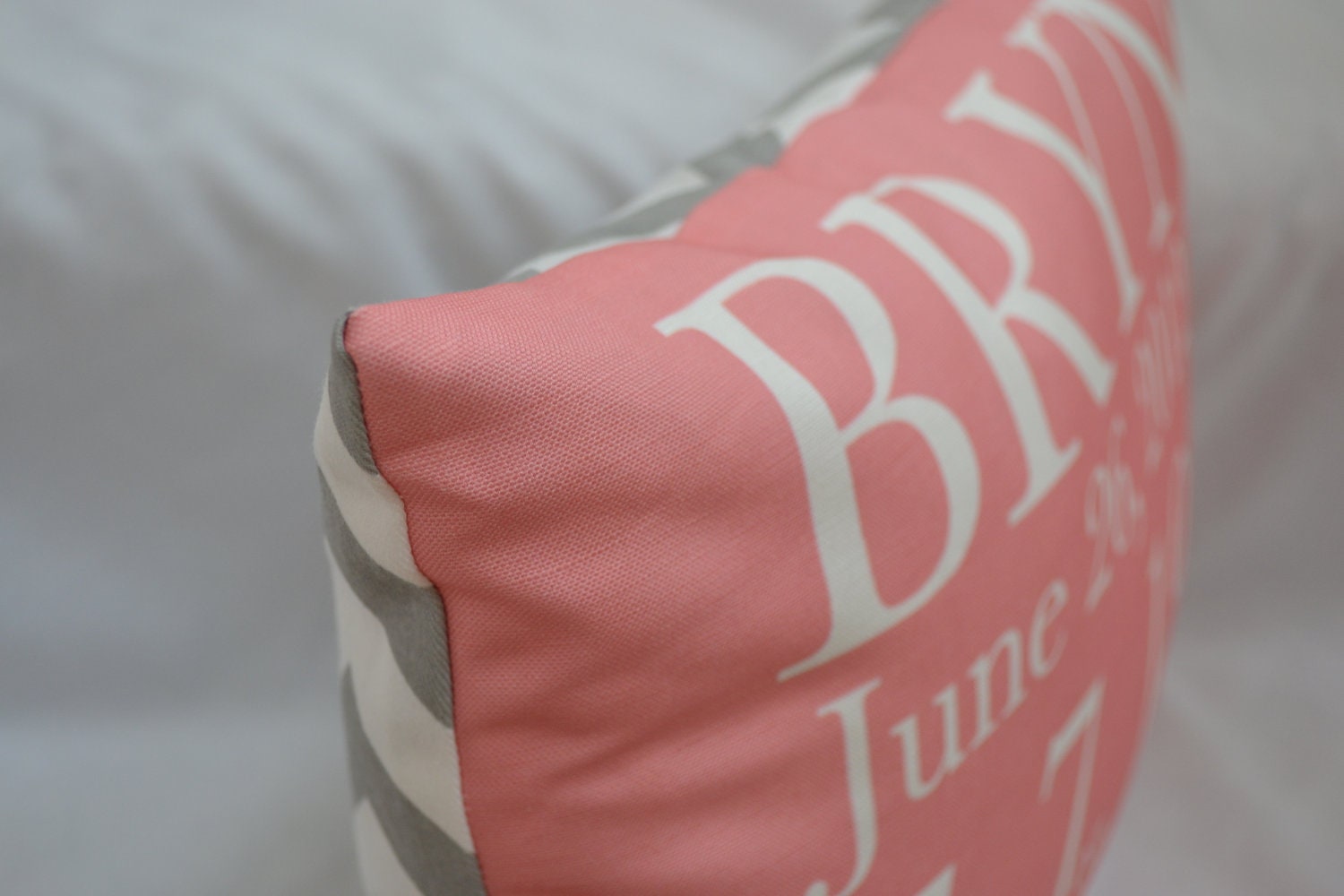 Birth Announcement Pillow baby gift birthday baby shower new baby baby girl baby boy baby chevron pillow custom pillow